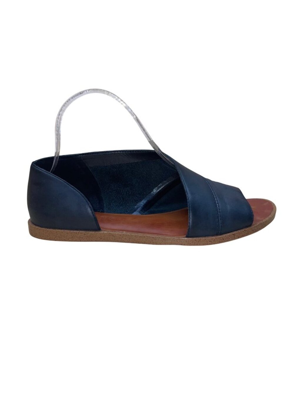 1.State Women’s Blue Leather Open Toe Slingback Celvin Sandals Size 7.5M